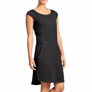 Athleta Women's Size Extra Small  Dress Black  Waist Silk Blend